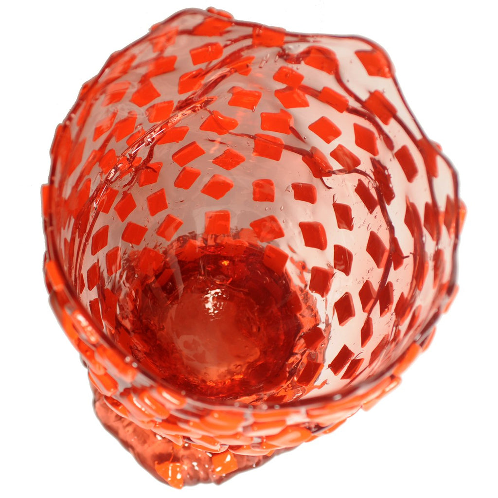 Vase Rock - Clear Antique Pink and Matt Orange par Gaetano Pesce - Fish Design-S-The Woods Gallery