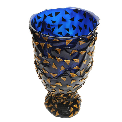 Vase Rock - Clear Blue And Gold par Gaetano Pesce - Fish Design-S-The Woods Gallery