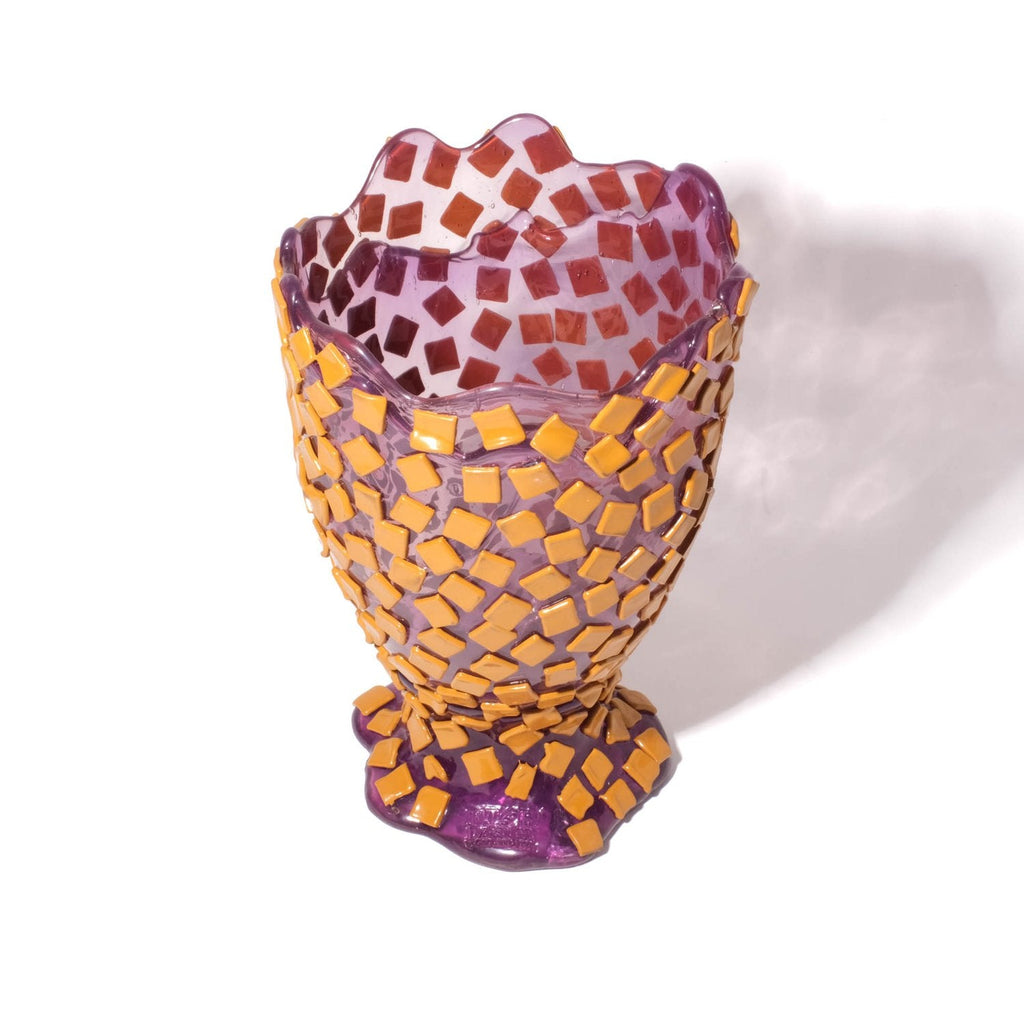 Vase Rock - Clear Lilac And Matt Ochre par Gaetano Pesce - Fish Design-S-The Woods Gallery