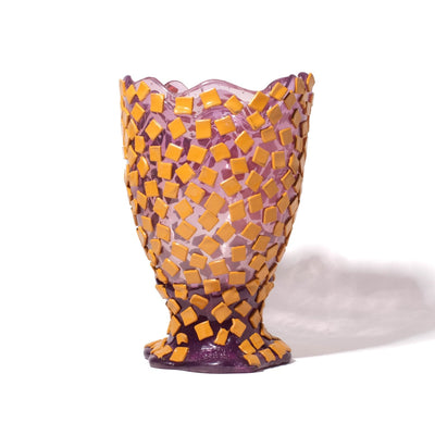 Vase Rock - Clear Lilac And Matt Ochre par Gaetano Pesce - Fish Design-S-The Woods Gallery