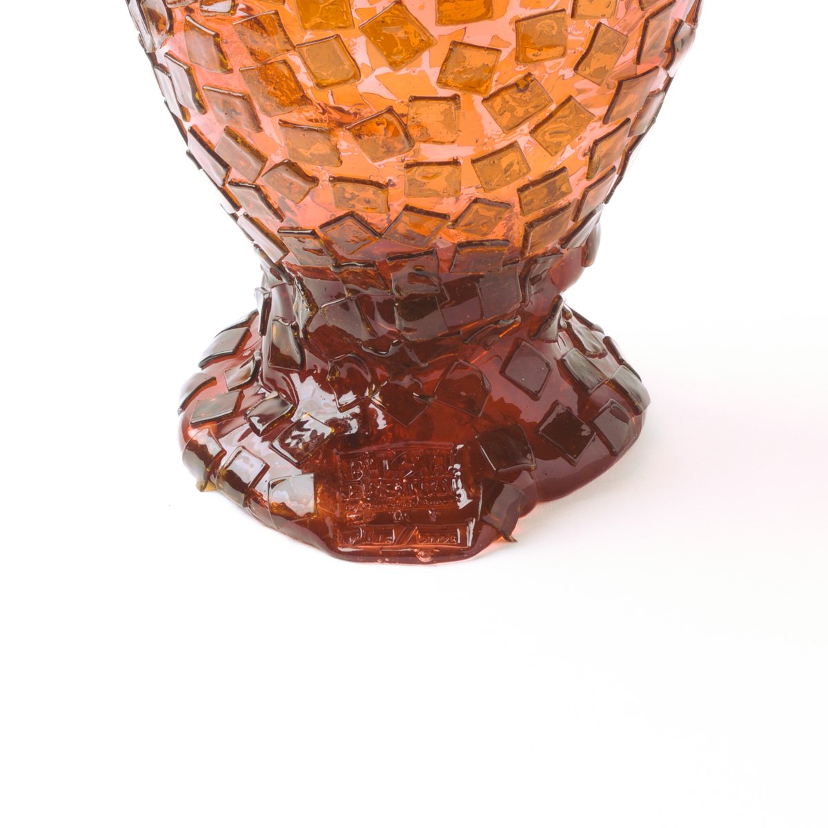 Vase Rock - Clear Pink And Clear Brown par Gaetano Pesce - Fish Design-S-The Woods Gallery