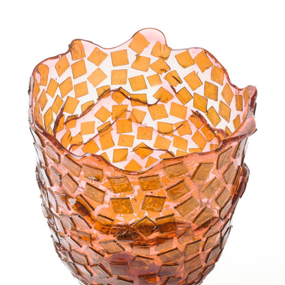 Vase Rock - Clear Pink And Clear Brown par Gaetano Pesce - Fish Design-S-The Woods Gallery