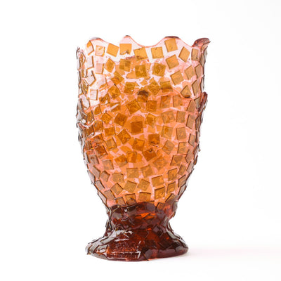 Vase Rock - Clear Pink And Clear Brown par Gaetano Pesce - Fish Design-S-The Woods Gallery