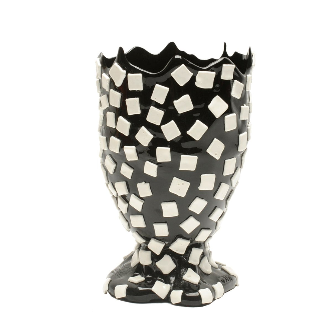 Vase Rock - Matt Black, White par Gaetano Pesce - Fish Design-S-The Woods Gallery