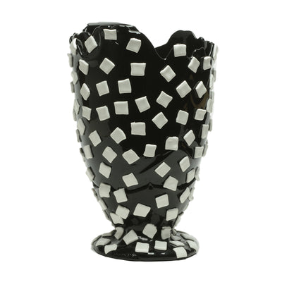 Vase Rock - Matt Black, White par Gaetano Pesce - Fish Design-S-The Woods Gallery