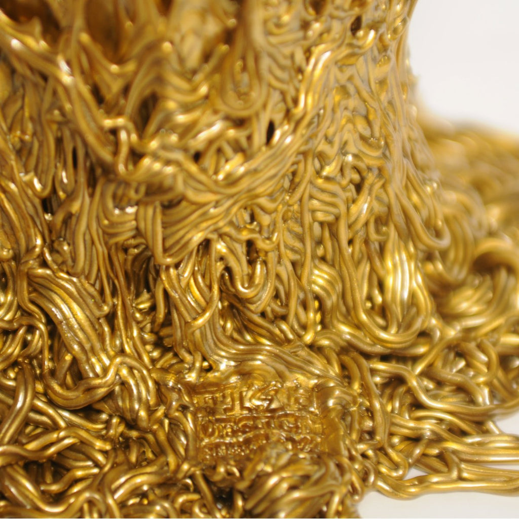 Vase Spaghetti - Clear And Gold par Gaetano Pesce - Fish Design-S-The Woods Gallery