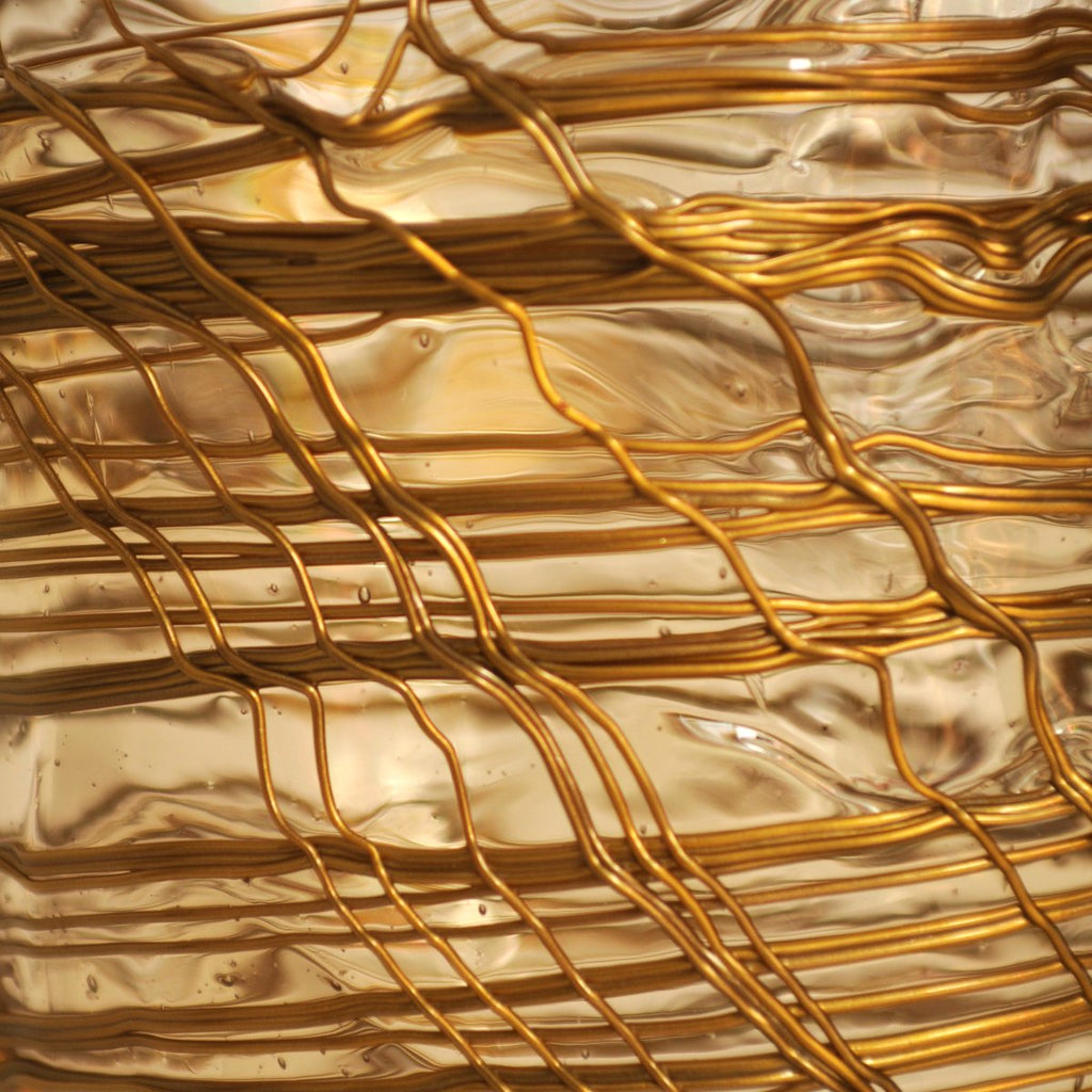 Vase Spaghetti - Clear And Gold par Gaetano Pesce - Fish Design-S-The Woods Gallery