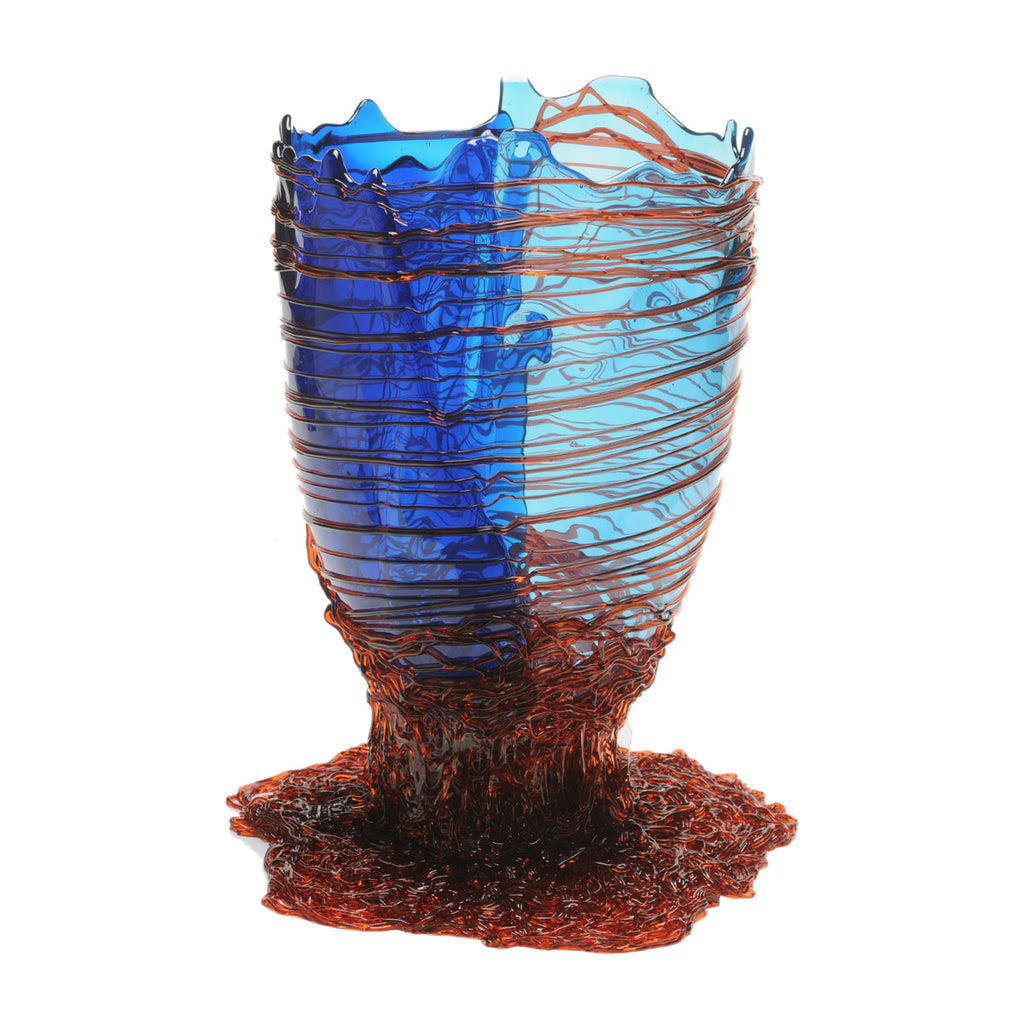Vase Spaghetti - Clear Blue, Light Blue, Dark Ruby par Gaetano Pesce - Fish Design-S-The Woods Gallery