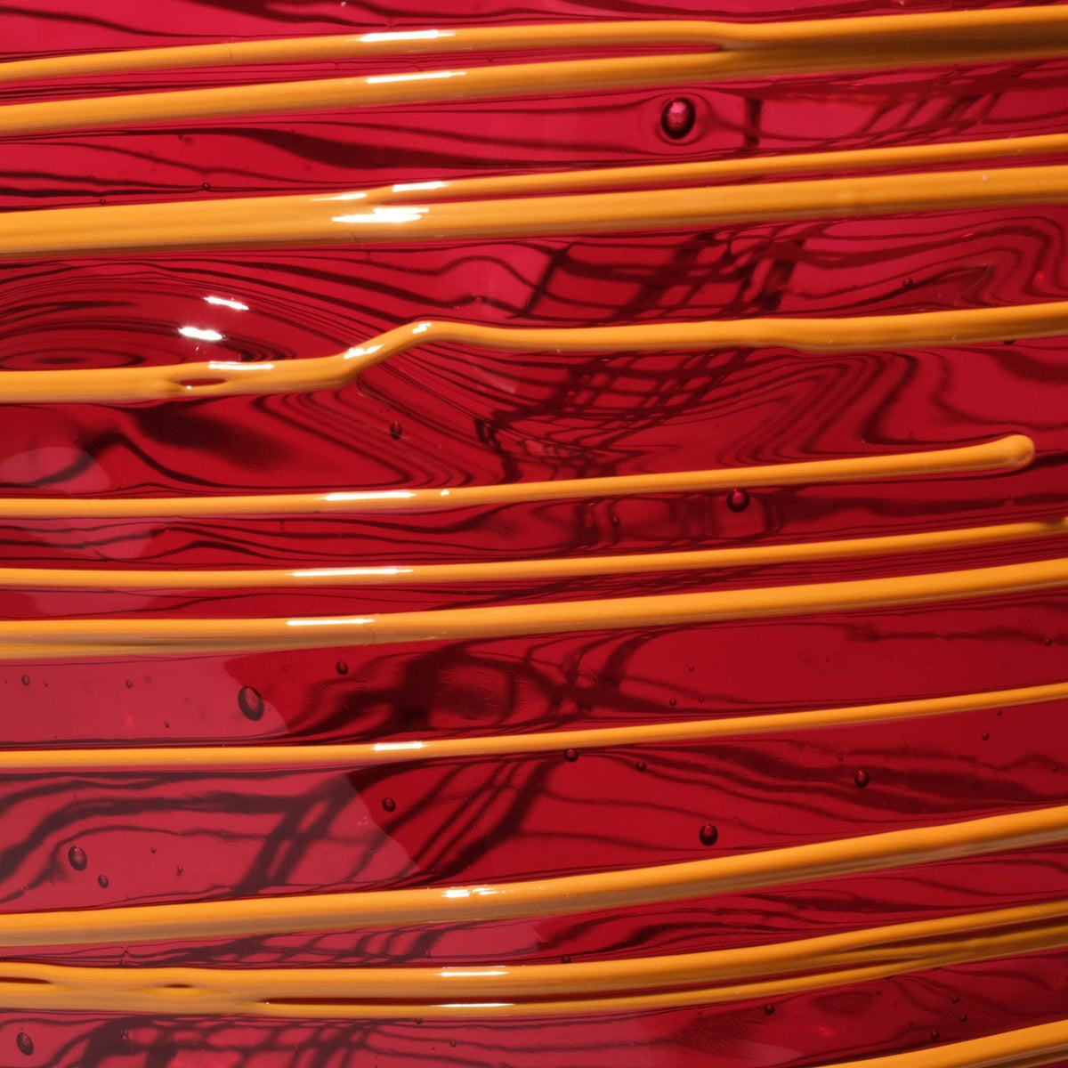 Vase Spaghetti - Clear Fuchsia And Matt Ochre par Gaetano Pesce - Fish Design-S-The Woods Gallery