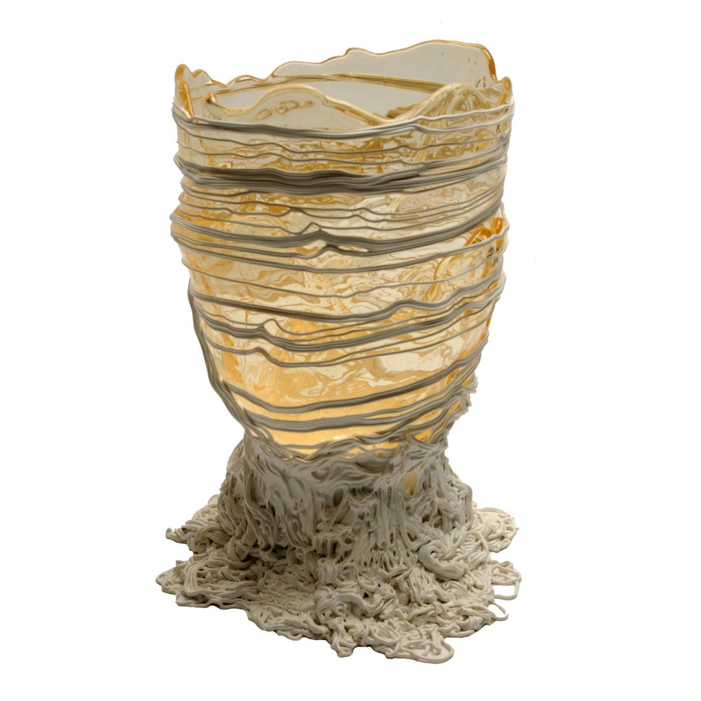 Vase Spaghetti - Clear , White par Gaetano Pesce - Fish Design-S-The Woods Gallery