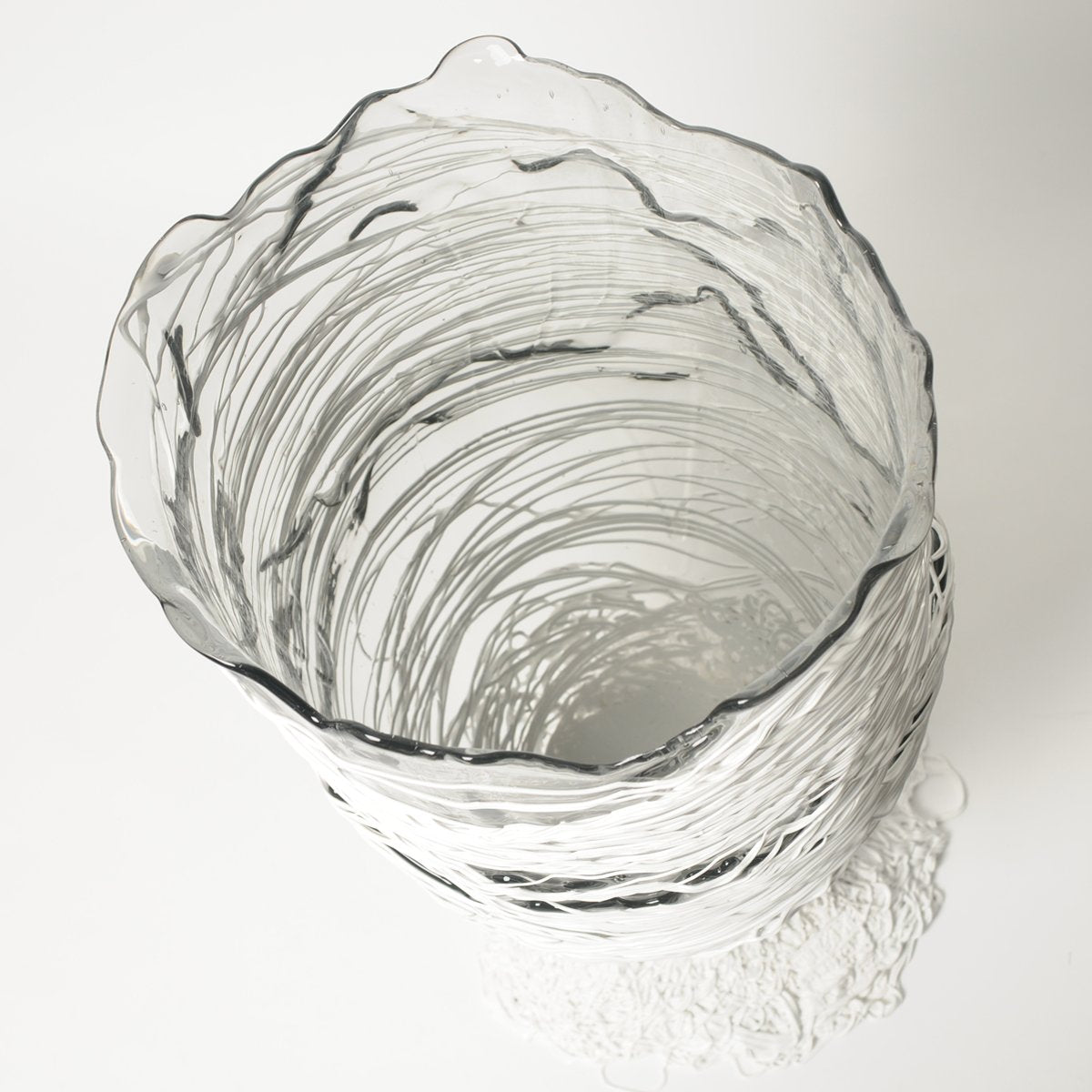 Vase Spaghetti - Clear , White par Gaetano Pesce - Fish Design-S-The Woods Gallery