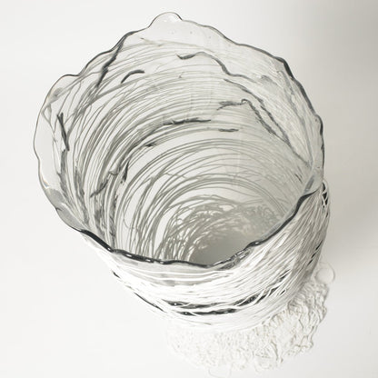 Vase Spaghetti - Clear , White par Gaetano Pesce - Fish Design-S-The Woods Gallery