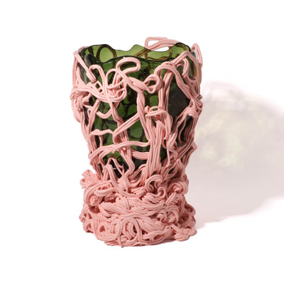Vase Spaghetti - Extra Colour - Clear Bottle Green, Salmon par Gaetano Pesce - Fish Design-S-The Woods Gallery