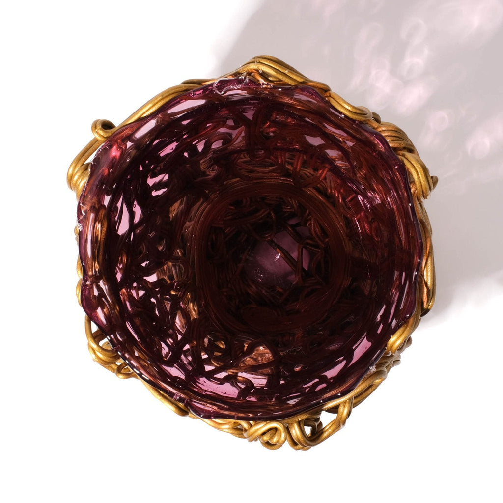 Vase Spaghetti - Extra Colour - Clear Light Fuchsia And Gold par Gaetano Pesce - Fish Design-S-The Woods Gallery
