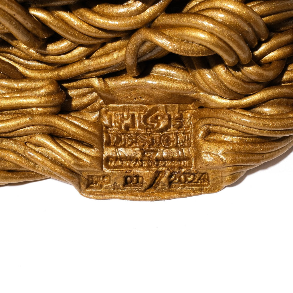 Vase Spaghetti - Extra Colour - Clear Light Fuchsia And Gold par Gaetano Pesce - Fish Design-S-The Woods Gallery