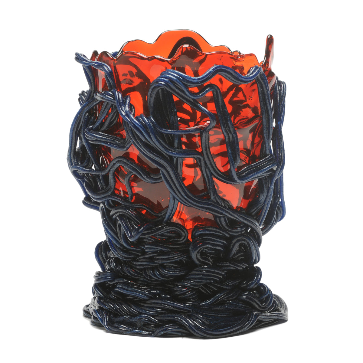 Vase Spaghetti - Extra Colour - Clear Red, Blue Marine par Gaetano Pesce - Fish Design-S-The Woods Gallery