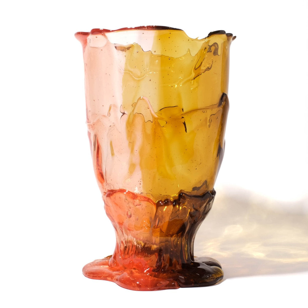 Vase Twins C - Clear Amber And Clear Light Ruby par Gaetano Pesce - Fish Design-S-The Woods Gallery
