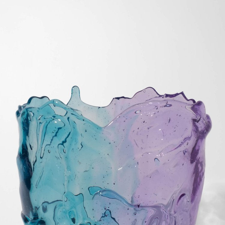 Vase Twins C - Clear Aqua, Lilac par Gaetano Pesce - Fish Design-S-The Woods Gallery