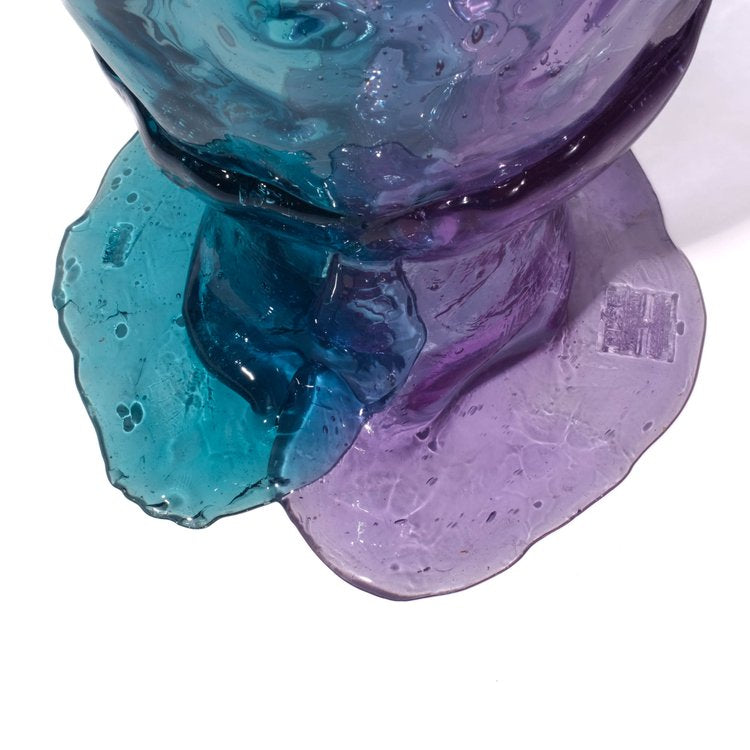 Vase Twins C - Clear Aqua, Lilac par Gaetano Pesce - Fish Design-S-The Woods Gallery