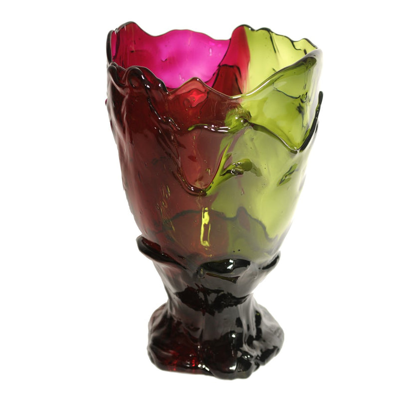 Vase Twins C - Clear Bottle Green And Clear Fuchsia par Gaetano Pesce - Fish Design-S-The Woods Gallery