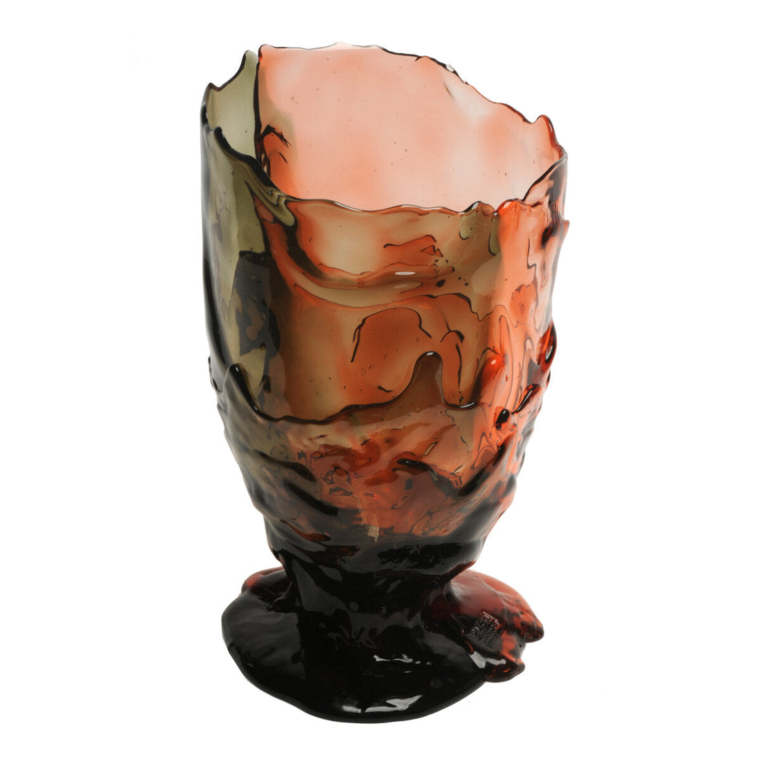 Vase Twins C - Clear Pink and Fumè par Gaetano Pesce - Fish Design-S-The Woods Gallery