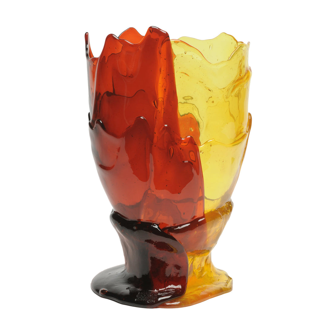Vase Twins C - Clear Yellow, Dark Ruby par Gaetano Pesce - Fish Design-S-The Woods Gallery
