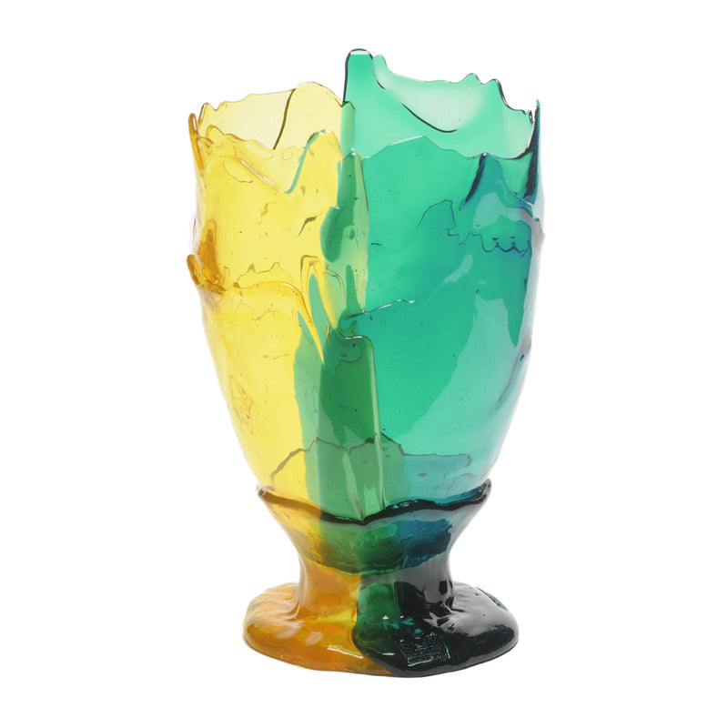 Vase Twins C - Clear Yellow, Emerald par Gaetano Pesce - Fish Design-S-The Woods Gallery