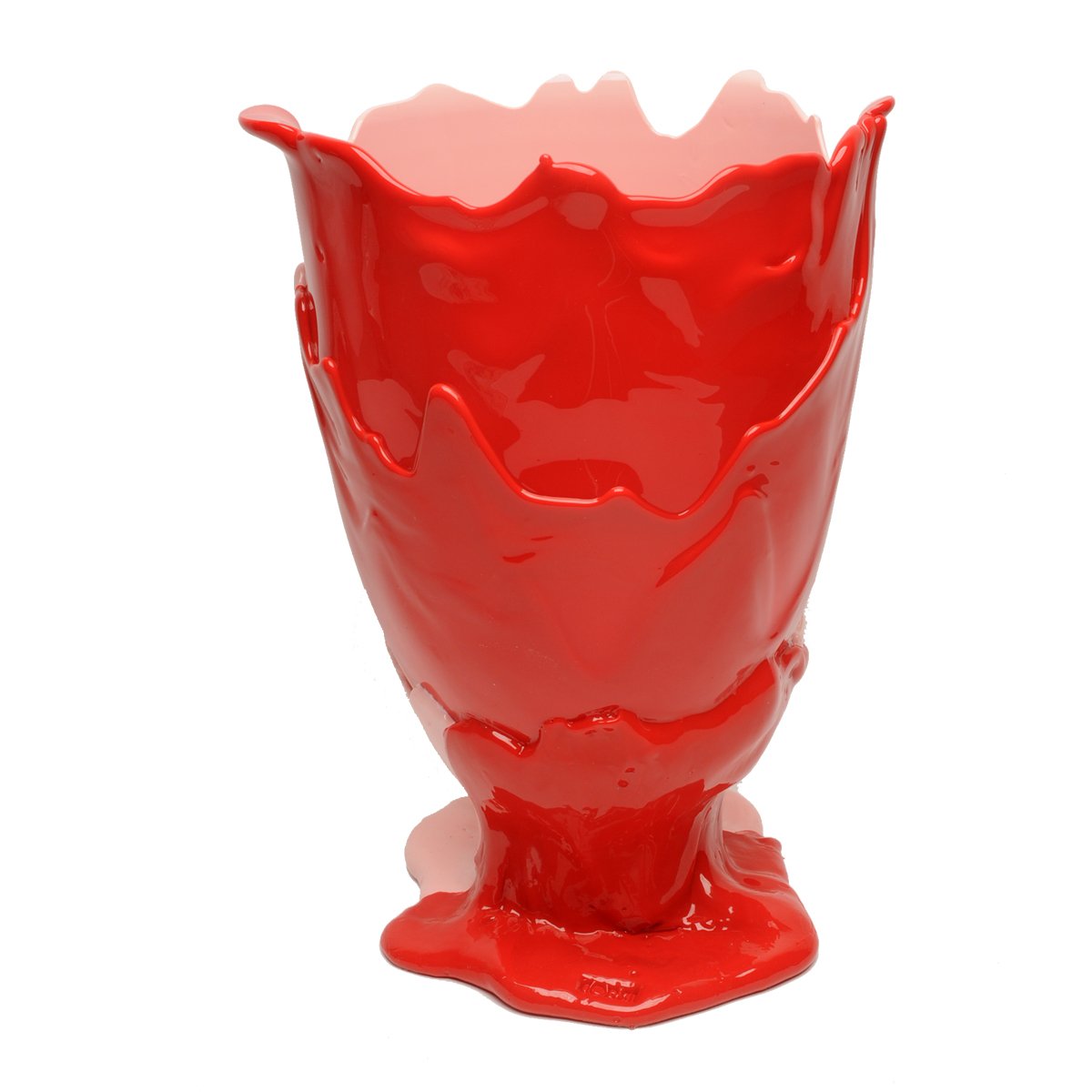 Vase Twins C - Matt Pastel Pink And Matt Coral Red par Gaetano Pesce - Fish Design-S-The Woods Gallery