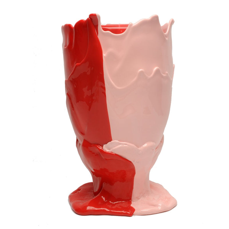 Vase Twins C - Matt Pastel Pink And Matt Coral Red par Gaetano Pesce - Fish Design-S-The Woods Gallery