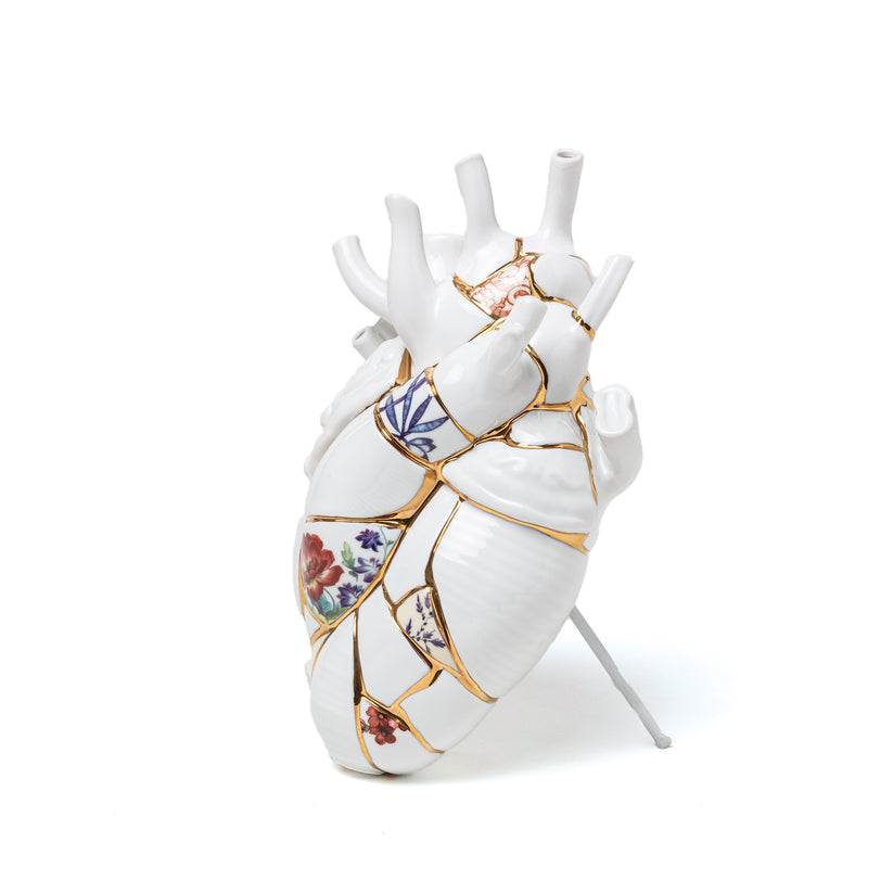 Vase coeur Love In Bloom Kintsugi de Marcantonio - Seletti-The Woods Gallery