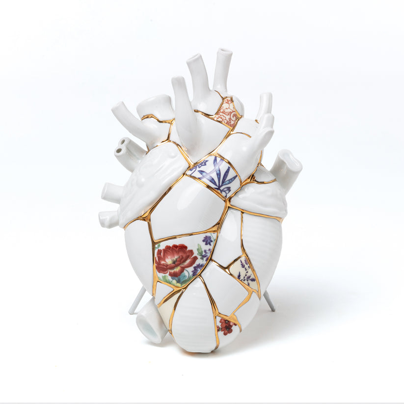 Vase coeur Love In Bloom Kintsugi de Marcantonio - Seletti-The Woods Gallery