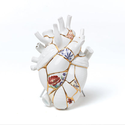 Vase coeur Love In Bloom Kintsugi de Marcantonio - Seletti-The Woods Gallery