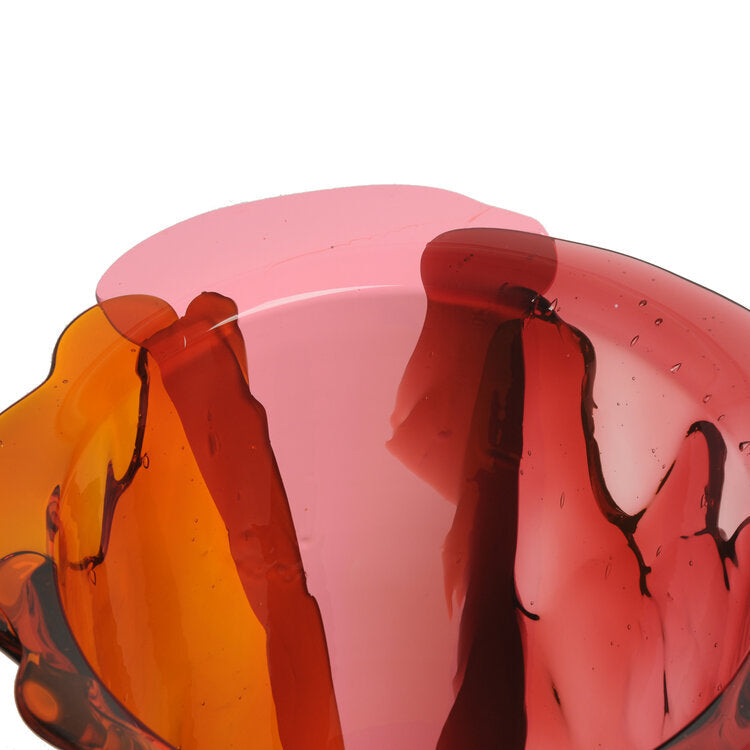 Vase en résine Amazonia Clear Orange, Fuchsia, Matt Pastel Pink, Bottle Green M de Gaetano Pesce - Fish Design-The Woods Gallery