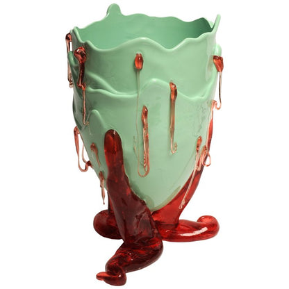Vase en résine Clear Special Vase - Matt Mint And Light Pink de Gaetano Pesce M - Fish Design-The Woods Gallery