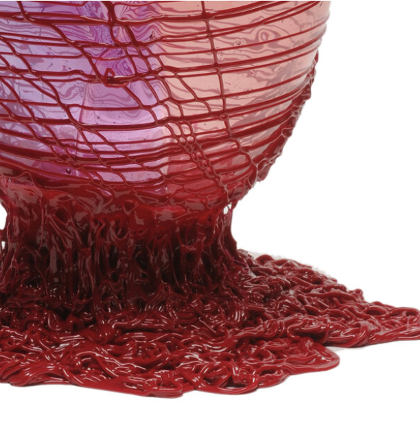 Vase en résine Spaghetti Extra Colour Vase - Clear Lilac, Rose Pink, Matt Bordeaux par Gaetano Pesce - Fish Design-S-The Woods Gallery