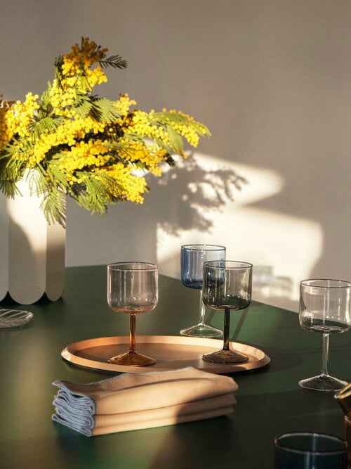 Verres à pied Tint Bleu ou gris - set de 2 - Hay-Bleu-The Woods Gallery