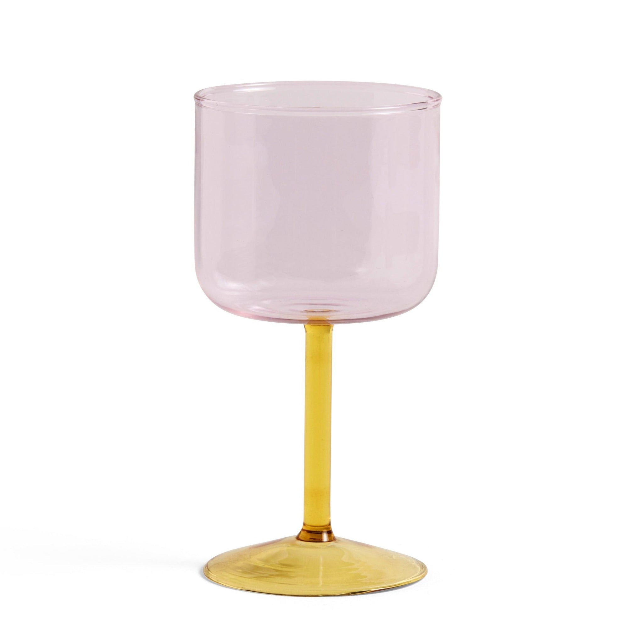 Lot De 7 Verres à Vin Sur Pieds Roses - Art De La Table, 200 Ml, état Impeccable