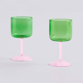 Verres à pied Tint - set de 2 - Hay-Vert-The Woods Gallery