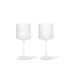 Verres à vin Ripple Blanc Frosted - Set de 2 - Ferm Living-The Woods Gallery