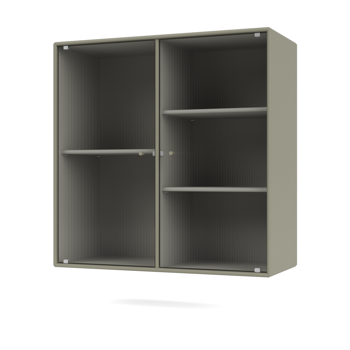 Vitrine Ripple II Quick Ship, laque 144 Fennel, suspendu au mur, packshot Montana