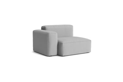 Module S1964 du canapé Mags Soft Low de Hay, accoudoir gauche large, accoudoir bas, tissu Steelcut Trio 113, coutures gris foncé