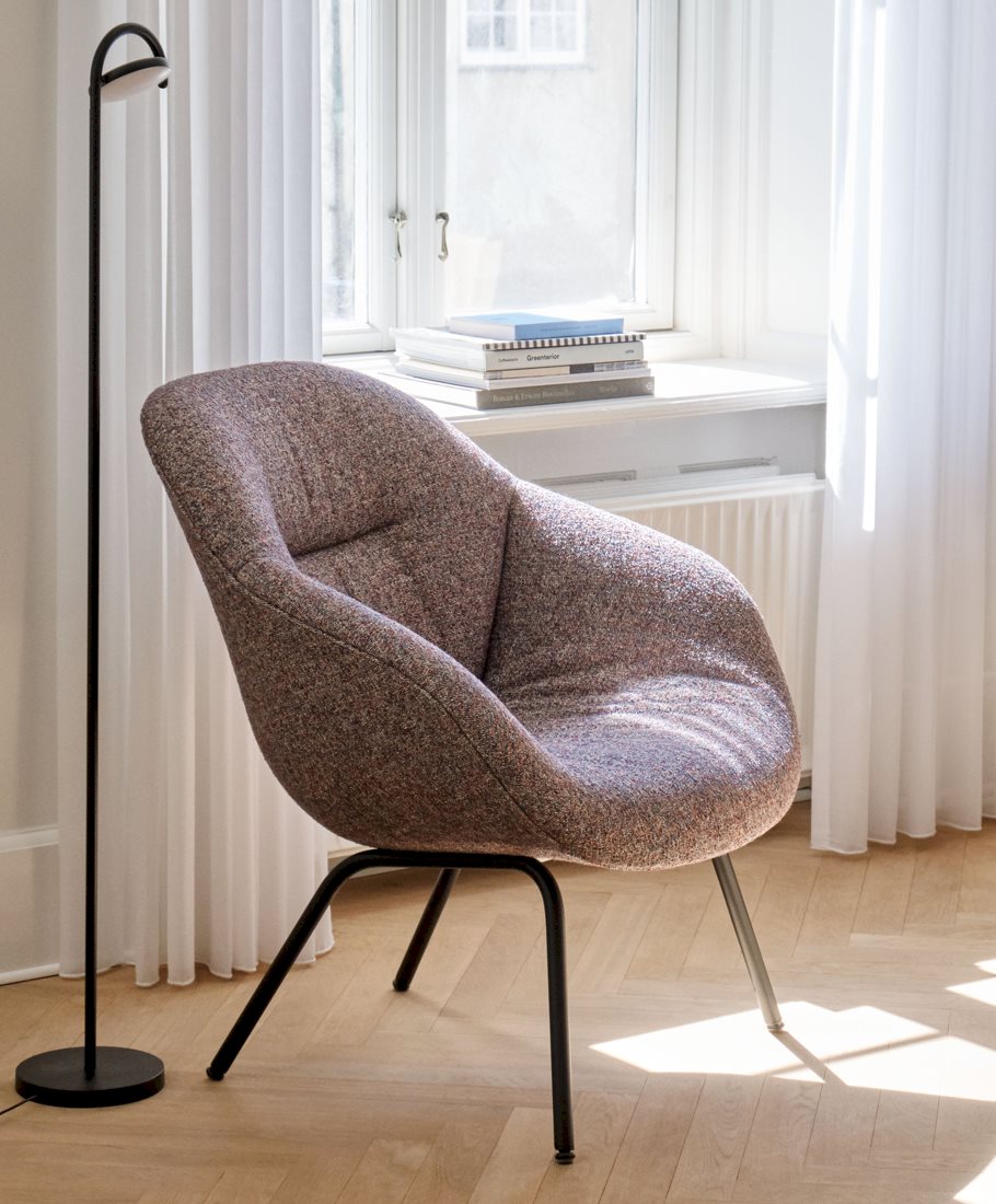 Fauteuil lounge About A Lounge AAL 87 Soft de Hee Welling - Hay
