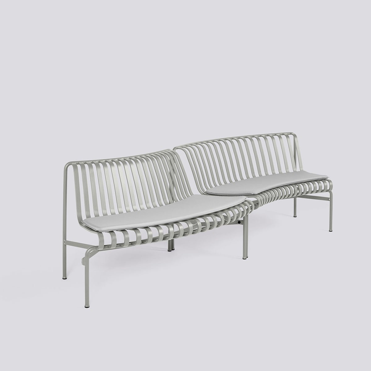 Galettes pour banc Palissade Park Dining in/out, lot de 2 - Hay-Gris ciel-The Woods Gallery
