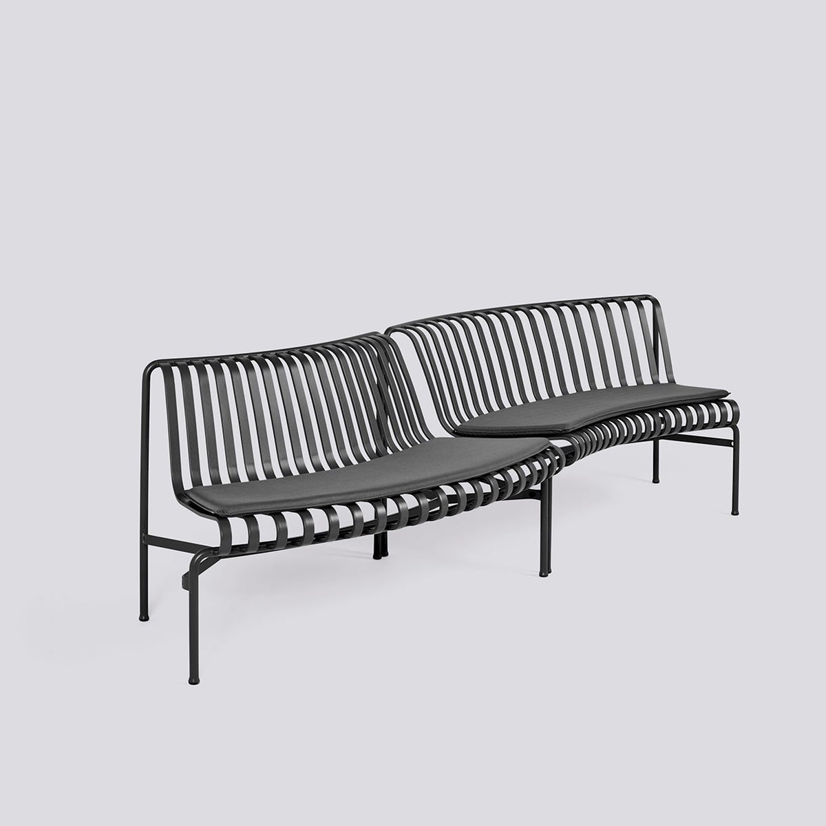 Galettes pour banc Palissade Park Dining in/out, lot de 2 - Hay-Anthracite-The Woods Gallery