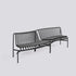 Galettes pour banc Palissade Park Dining in/out, lot de 2 - Hay-Anthracite-The Woods Gallery