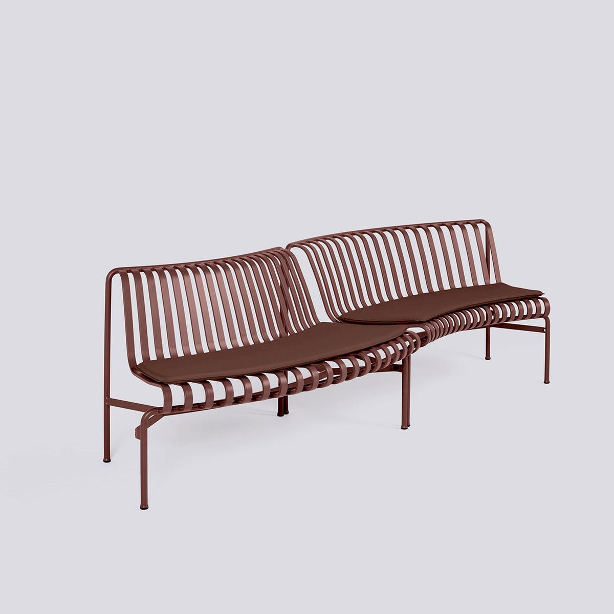 Galettes pour banc Palissade Park Dining in/out, lot de 2 - Hay-Rouge fer-The Woods Gallery