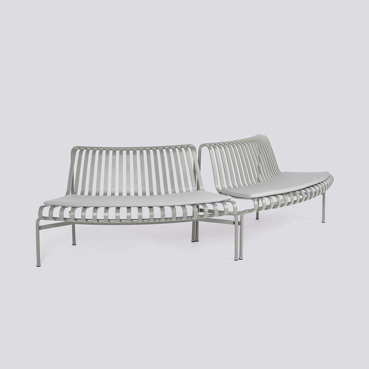 Galettes pour banc Palissade Park Dining out/out, lot de 2 - Hay-Gris ciel-The Woods Gallery