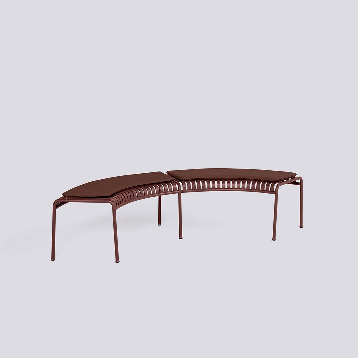 Galettes pour banc Palissade Park, lot de 2 - Hay-Rouge fer-The Woods Gallery