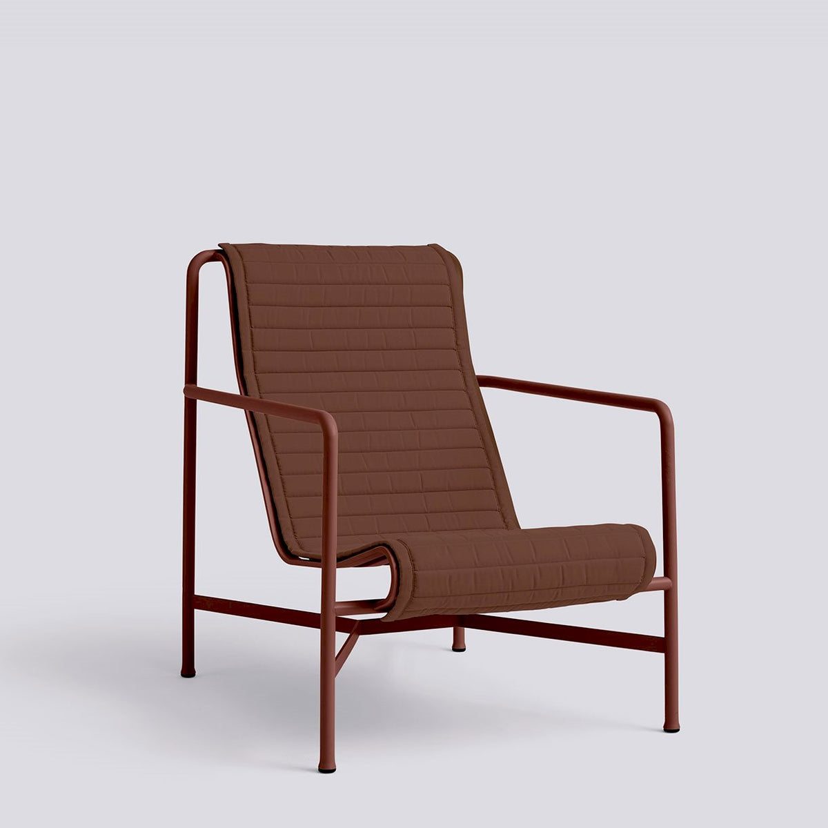 Coussin matelassé pour fauteuil lounge haut Palissade - Hay-Rouge fer-The Woods Gallery