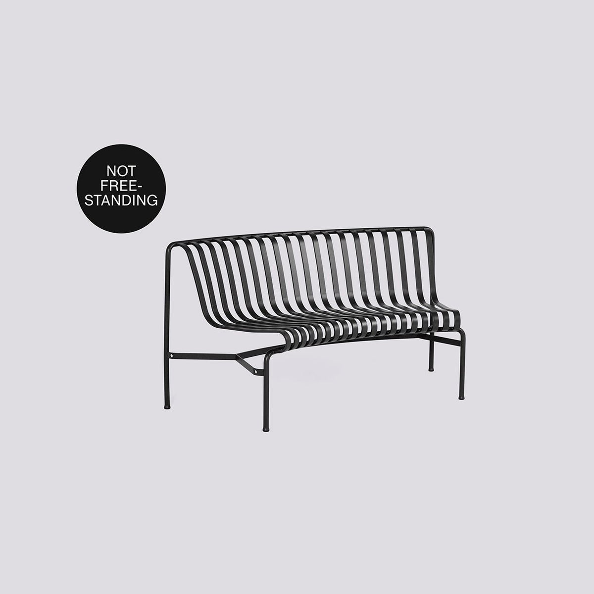 Banc Palissade Park Dining courbé vers l&